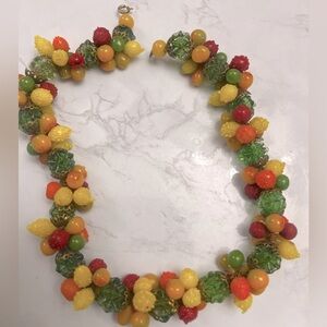 Vintage fruit necklace